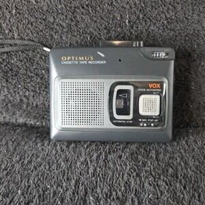 Optimus CTR-115 Voice Activated Cassette Tape Recorder RadioShack 14-1121 Gray